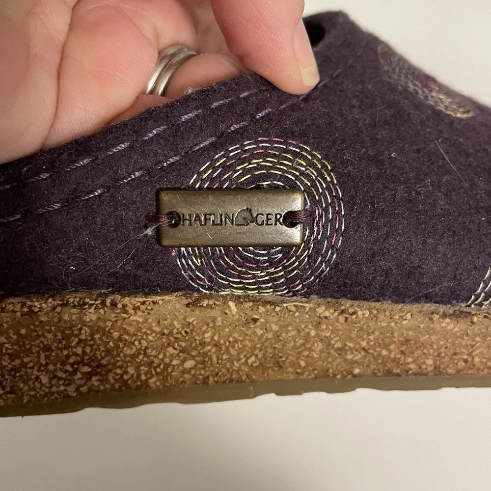 Haflinger Spirit Wool Clog Slippers EUR 36 Womens Size 5 Lavender Purple - Picture 8 of 9